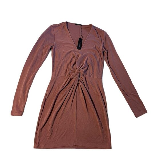 NWT Bobi Black Mauve Front Knot Dress - Picture 5 of 6